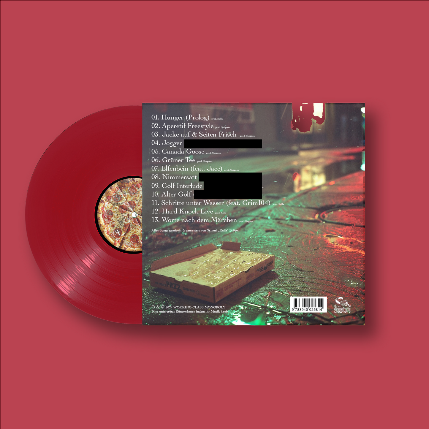 HUNGER VINYL (Transparent Red)